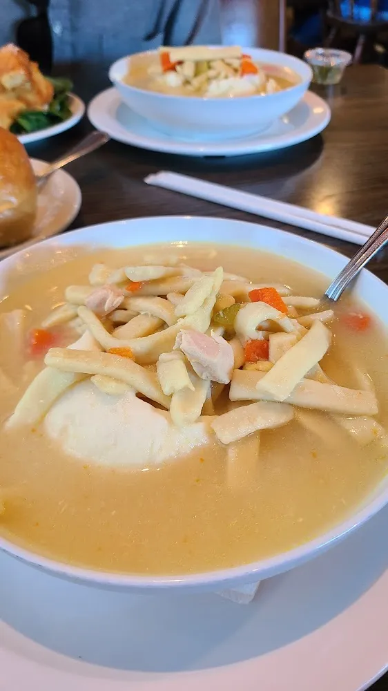 Chicken and Noodles with Mashed Potatoes